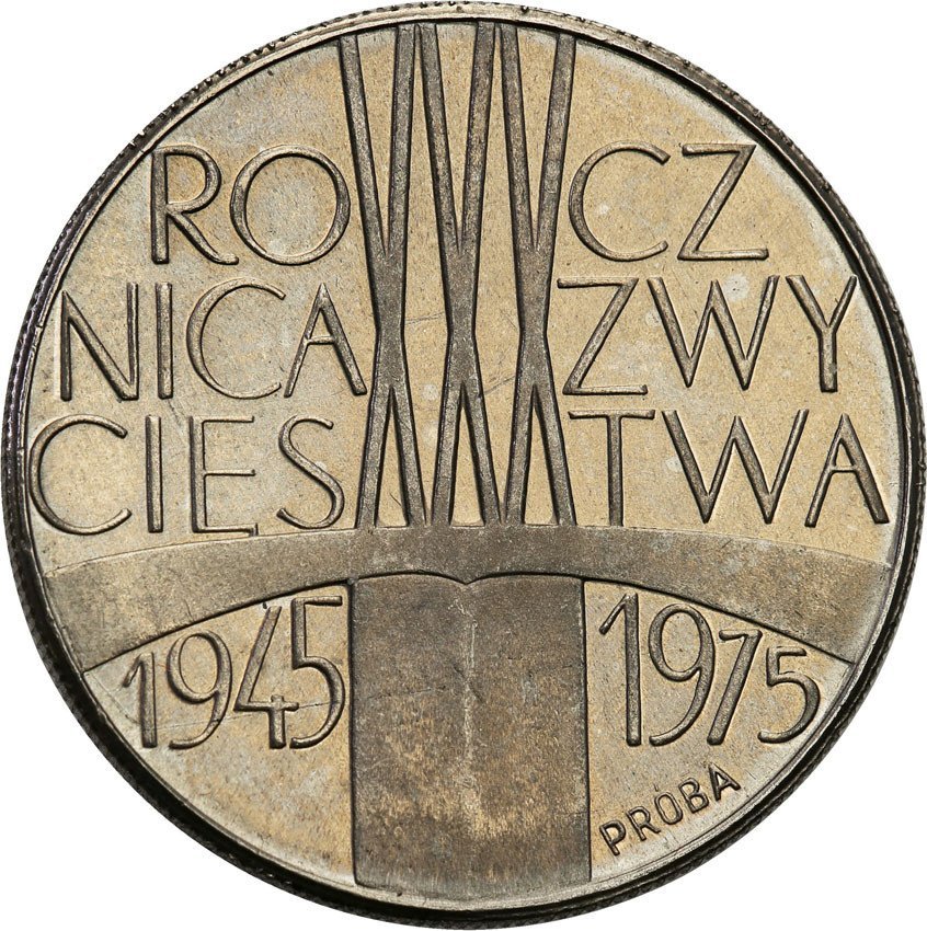 PRL. PRÓBA Nikiel 200 złotych 1975 Faszyzm